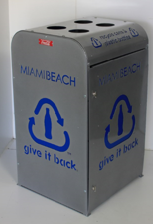 Stainless Steel Custom High Quality Durable Recycling Bin Advertise Stable Receptacle Eco-Friendly Outdoor Venues